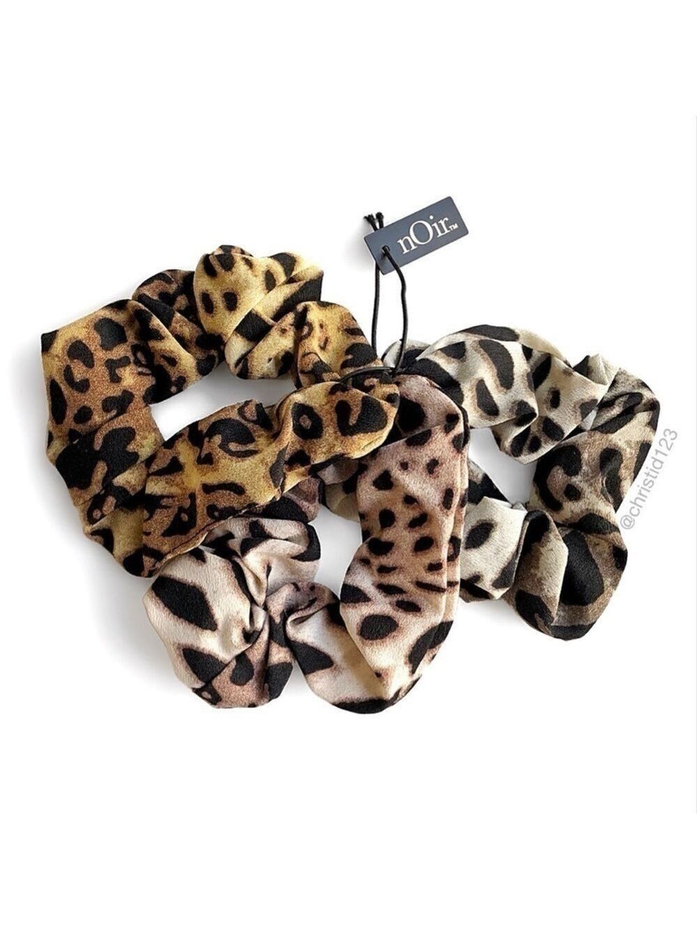 nOir Ombre Leopard Scrunchies